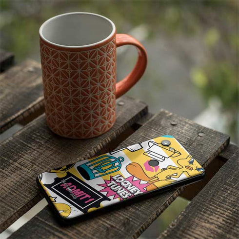 Looney Tunes Tweety and Sylvester Striped Patches Google Pixel 3a XL Skin